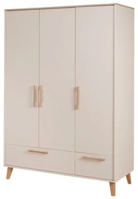 Kremowa/w naturalnym kolorze szafa dziecięca w dekorze dębu 138x200x55 cm Jil – Roba