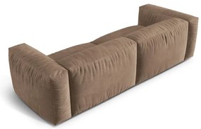 Jasnobrązowa aksamitna sofa modułowa 240 cm Martina – Micadoni