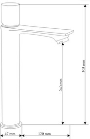 Mexen Royo One bateria umywalkowa wysoka, biała - 72211-20