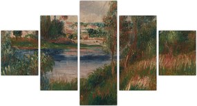 Obraz - Auguste Renoir, Landscape at Vetheuil, reprodukcje (125x70 cm)