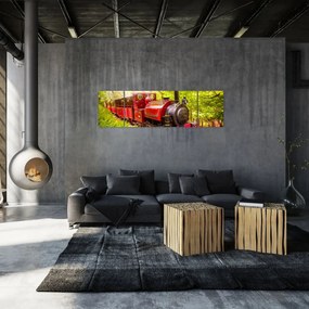 Obraz pociągu parowego (170x50 cm)