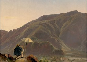 Obraz - Jules Coignet, View of Bozen with a Painter, reprodukcje (70x50 cm)