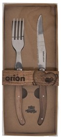 Sztućce ze stali nierdzewnej w naturalno-srebrnym 2 szt. kolorze – Orion