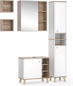 Zestaw mebli łazienkowych biały 62x32x54 senyo