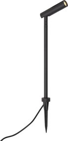 Nowoczesny reflektor ogrodowy 12V czarny 10 cm z diodą LED IP65 - Voltaire Lino
