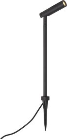 Nowoczesny reflektor ogrodowy na szpikulcu 12V czarny 10cm z LED IP65 - Voltaire Lino