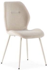 Kremowe tapicerowane krzesła zestaw 4 szt. Ansu – Marckeric