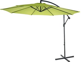 Uchylny parasol wspornikowy Terni, zielono-cytrynowy bez stojaka