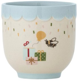Niebiesko-kremowy kamionkowy kubek dla dzieci 150 ml Celebrate – Bloomingville Mini
