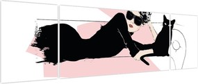 Obraz - Modna dama (170x50 cm)