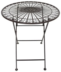 Ciemnobrązowy metalowy zestaw mebli ogrodowych dla 2 osób – Garden Pleasure