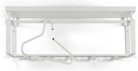 Biały metalowy wieszak ścienny z półką Rex – Spinder Design