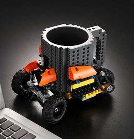 KUBEK KLOCKOWY DUŻY 350ML + KLOCKOWY CYFROWY ZEGAREK DLA DZIECKA REGULOWANY