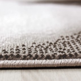 Dywan nowoczesny Plus wstęgi brązowy 80 cm x 300 cm