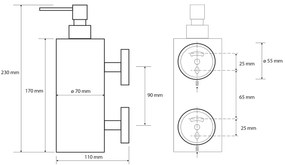 SAPHO XR102 X-Round dozownik mydła 550 ml, chrom