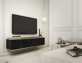 Wisząca szafka pod telewizor RTV135 Marmur Black Royal
