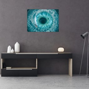 Obraz na szkle - morze z łódką (70x50 cm)