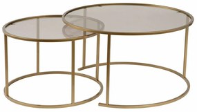 Zestaw stolików konferencyjnych Aurum Gold and Bronze 80 cm, 2 szt.