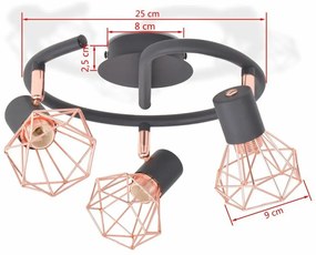 Okrągła lampa sufitowa LED w stylu industrialnym - EX34-Werta