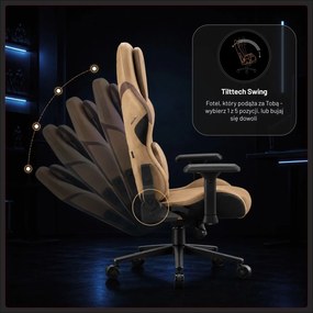 Fotel gamingowy materiałowy Diablo X-One Prime Normal Size, Camel Brown