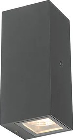 Kinkiet szary 2-punktowy IP44 z czujnikiem zmierzchu - Baleno