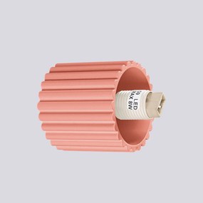 Kinkiet HALO brzoskwiniowy IP44 ryflowany SOLLUX  LIGHTING