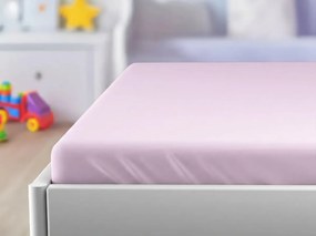 PrzytulneMieszkanie.pl Prześcieradło do łóżeczka Jersey jasnofioletowe 70 x 140 cm