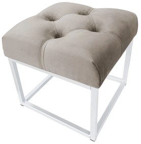 Pufa CHESTERFIELD LOFT ławka postawa biała MG09