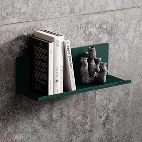 Metalowa półka ścienna Modern Joanne 40 cm, kolor butelkowa zieleń