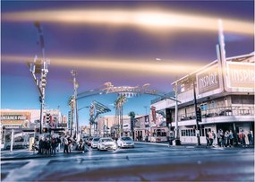 Obraz na szkle - ulica w Las Vegas (70x50 cm)