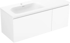 Mexen Orio szafka łazienkowa 120 cm z umywalką Vela lewą, 1S, 1D, biała mat - 91A13-12047-3-BBFF01-W23L01