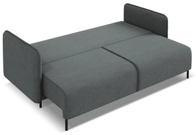 Ciemnoszara rozkładana/ze schowkiem sofa 226 cm Luana – Makamii