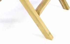 Stół ogrodowy z drewna tekowego DIVERO - Ø 80 cm