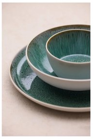 Biało-zielony kamionkowy talerz ø 27 cm Gastro White/Green – Bitz