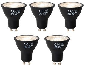 Zestaw 5 Ściemnianych Żarówek LED GU10 Czarnych 6W 450 lm 3000K