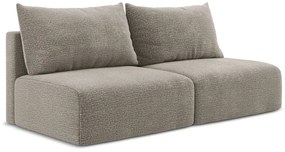 Beżowa rozkładana/ze schowkiem sofa 216 cm Kalena – Makamii