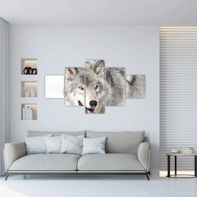 Obraz - Wilk w naturze (125x70 cm)