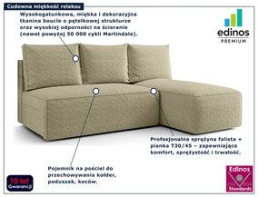 Ciemnobeżowy narożnik rozkładany T1-K02