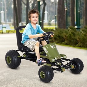 Homcom® samochód na pedały gokart dla dzieci od 3 lat zielony
