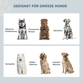 PawHut Stacja karmienia z 2 miskami ze stali nierdzewnej