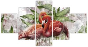 Obraz - Flamingi (125x70 cm)