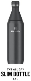 Czarna butelka ze stali nierdzewnej 600 ml All Day Slim – Stanley