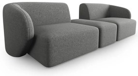 Szara sofa z tkaniny szenilowej 246 cm Paolo – Milo Casa