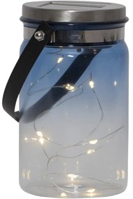 Ogrodowy lampion solarny Star Trading Tint Lantern Blue, wys. 15 cm