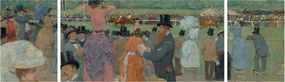 Obraz - Jean-Louis Forain, The Races at Longchamp, reprodukcje (170x50 cm)