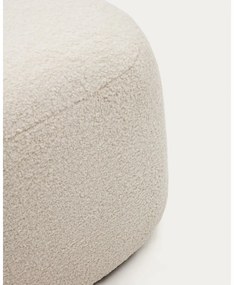 Kremowy puf z materiału bouclé Martina – Kave Home