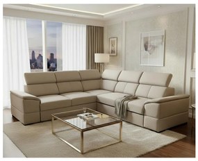 Narożnik rozkładany GRANADA, uniwersalny, z pojemnikiem, beżowy