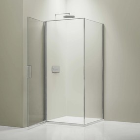 Kabina prysznicowa narożna EX416S drzwi uchylneSzkło ESG 6 mm z powłoką Nano - 80 x 80 x 195 cm