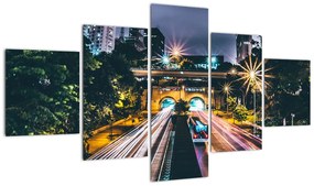 Obraz miasta nocą (125x70 cm)