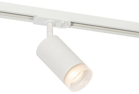 Nowoczesny reflektor z białym pierścieniem do systemu szynowego 1-fazowego GU10 50mm - Iconic Jeana